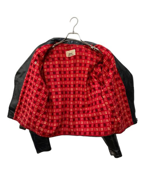 GENUINE HORSEHIDE（ジェニュイン・ホースハイド）GENUINE　HORSEHIDE (ジェニュイン・ホースハイド) ホースレザーダブルライダースジャケット ブラック サイズ:不明の古着・服飾アイテム