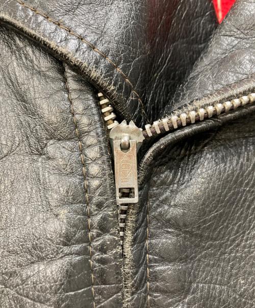 GENUINE HORSEHIDE（ジェニュイン・ホースハイド）GENUINE　HORSEHIDE (ジェニュイン・ホースハイド) ホースレザーダブルライダースジャケット ブラック サイズ:不明の古着・服飾アイテム