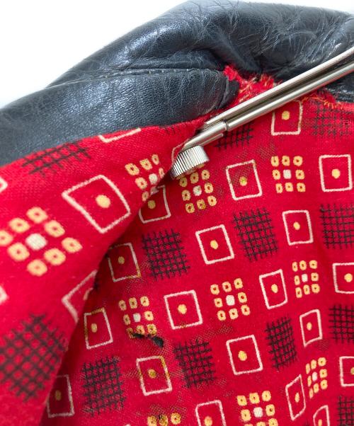 GENUINE HORSEHIDE（ジェニュイン・ホースハイド）GENUINE　HORSEHIDE (ジェニュイン・ホースハイド) ホースレザーダブルライダースジャケット ブラック サイズ:不明の古着・服飾アイテム