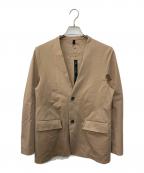 ESTNATION×teclerエストネーション×テクラー）の古着「ノーカラーポンチセットアップジャケット」｜ベージュ