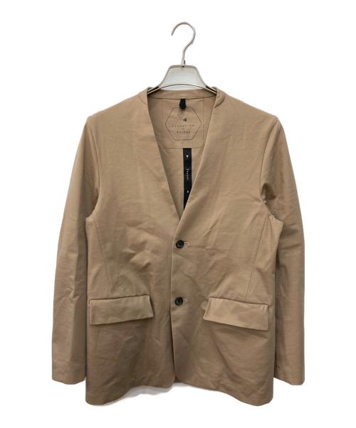 ESTNATION（エストネーション）ESTNATION (エストネーション) tecler (テクラー) ノーカラーポンチセットアップジャケット ベージュ サイズ:Mの古着・服飾アイテム