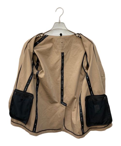 ESTNATION（エストネーション）ESTNATION (エストネーション) tecler (テクラー) ノーカラーポンチセットアップジャケット ベージュ サイズ:Mの古着・服飾アイテム