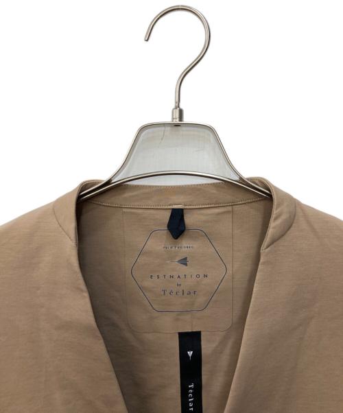 ESTNATION（エストネーション）ESTNATION (エストネーション) tecler (テクラー) ノーカラーポンチセットアップジャケット ベージュ サイズ:Mの古着・服飾アイテム