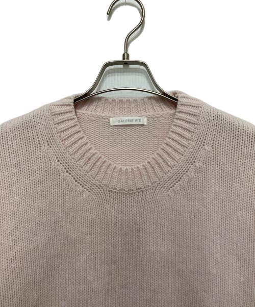 GALERIE VIE（ギャルリーヴィー）GALERIE VIE (ギャルリーヴィー) ファインウール クルーネックプルオーバー ピンク サイズ:Ⅿの古着・服飾アイテム