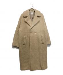 Toujours（トゥジュー）の古着「カシミヤ混ボアウールコート」｜アイボリー
