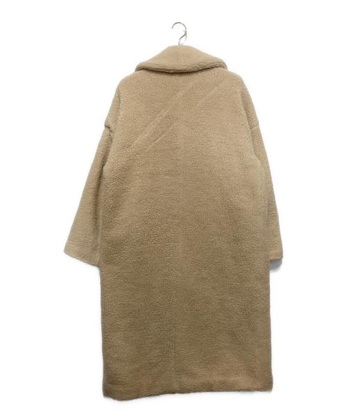 Toujours（トゥジュー）Toujours (トゥジュー) カシミヤ混ボアウールコート アイボリー サイズ:２の古着・服飾アイテム