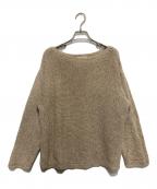 Plageプラージュ）の古着「linen mix loose リネン ルーズ プルオーバー ニット」｜ベージュ