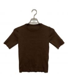 MUSE de Deuxieme Classe（ミューズ ドゥーズィエム クラス）の古着「*DINER B RIB クルーネックプルオーバー」｜ブラウン