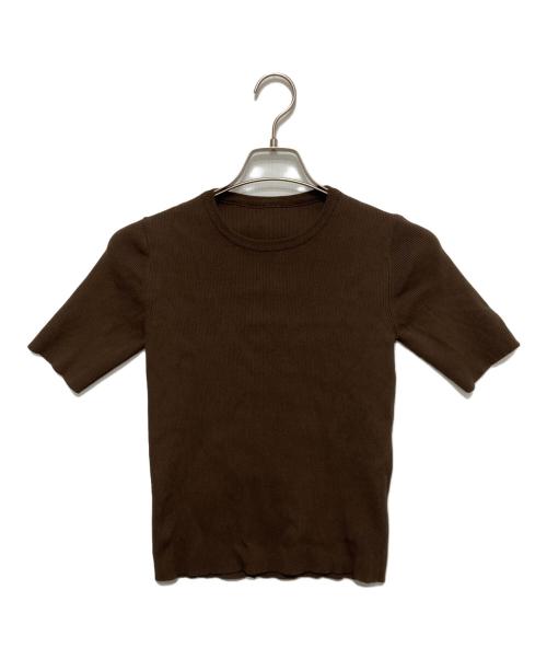 MUSE de Deuxieme Classe（ミューズ ドゥーズィエム クラス）MUSE de Deuxieme Classe (ミューズ ドゥーズィエム クラス) *DINER B RIB クルーネックプルオーバー ブラウン サイズ:不明の古着・服飾アイテム