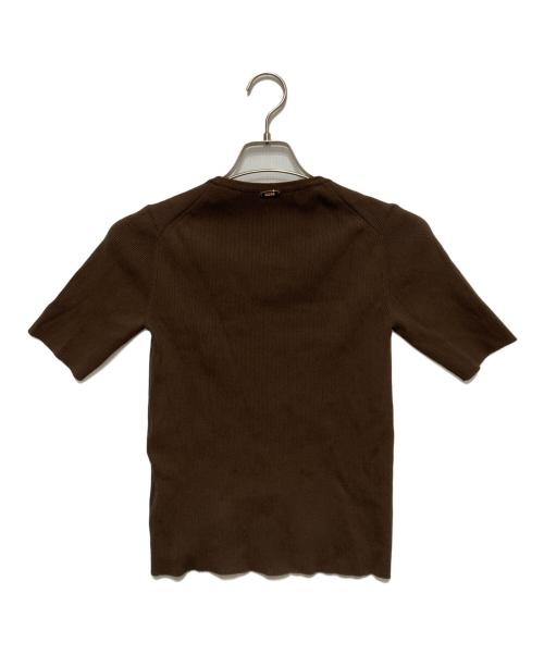 MUSE de Deuxieme Classe（ミューズ ドゥーズィエム クラス）MUSE de Deuxieme Classe (ミューズ ドゥーズィエム クラス) *DINER B RIB クルーネックプルオーバー ブラウン サイズ:不明の古着・服飾アイテム