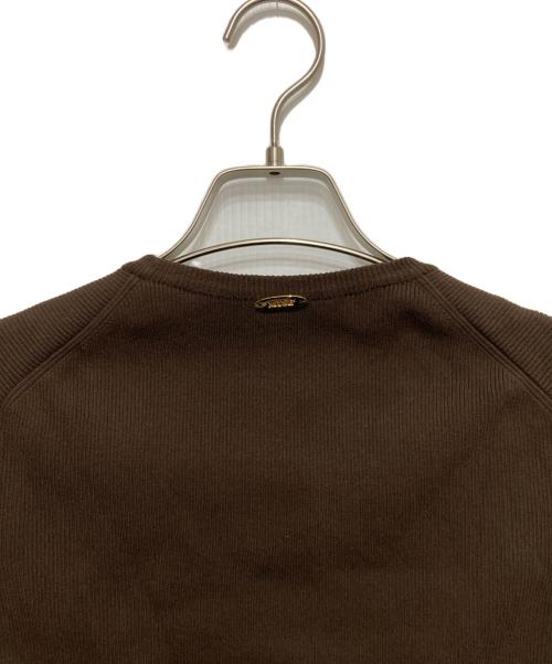 MUSE de Deuxieme Classe（ミューズ ドゥーズィエム クラス）MUSE de Deuxieme Classe (ミューズ ドゥーズィエム クラス) *DINER B RIB クルーネックプルオーバー ブラウン サイズ:不明の古着・服飾アイテム