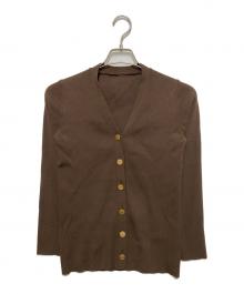 MUSE de Deuxieme Classe（ミューズ ドゥーズィエム クラス）の古着「DINER RIB Vネックカーディガン」｜ブラウン