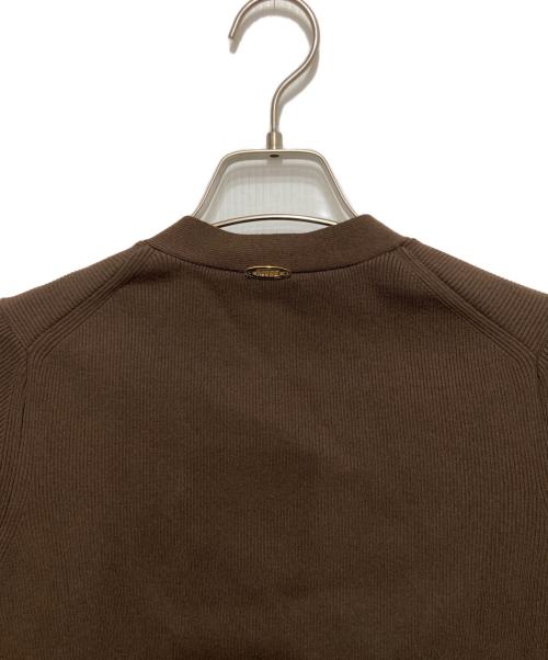 MUSE de Deuxieme Classe（ミューズ ドゥーズィエム クラス）MUSE de Deuxieme Classe (ミューズ ドゥーズィエム クラス) DINER RIB Vネックカーディガン ブラウン サイズ:不明の古着・服飾アイテム