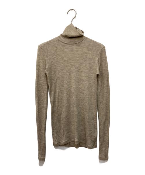 MUSE de Deuxieme Classe（ミューズ ドゥーズィエム クラス）MUSE de Deuxieme Classe (ミューズ ドゥーズィエム クラス) WOOLY RIB タートルネック リブニット ベージュ サイズ:不明の古着・服飾アイテム