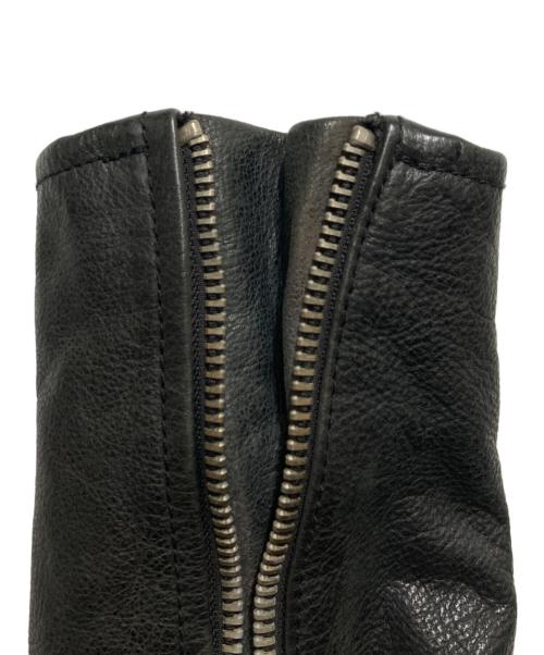 POLO JEANS CO.（ポロジーンズカンパニー）POLO JEANS CO. (ポロジーンズカンパニー) 星条旗ワッペンシングルレザージャケット ブラック サイズ:Sの古着・服飾アイテム