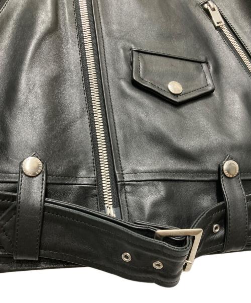 CoSTUME NATIONAL（コスチュームナショナル）CoSTUME NATIONAL (コスチュームナショナル) ファー付ライダースジャケット ブラック サイズ:36の古着・服飾アイテム