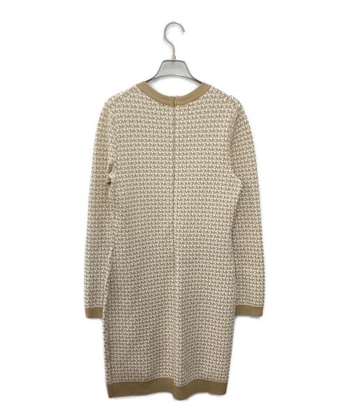 MICHAEL KORS（マイケルコース）MICHAEL KORS (マイケルコース) 総柄モノグラムワンピース アイボリー サイズ:Ｍの古着・服飾アイテム