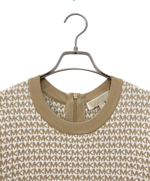 MICHAEL KORS（マイケルコース）MICHAEL KORS (マイケルコース) 総柄モノグラムワンピース アイボリー サイズ:Ｍの古着・服飾アイテム