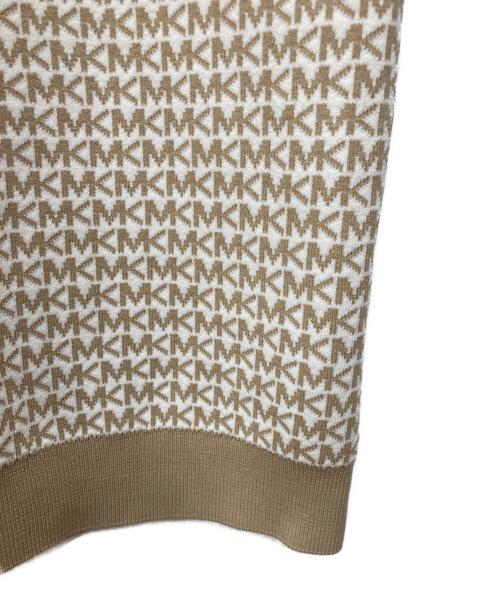 MICHAEL KORS（マイケルコース）MICHAEL KORS (マイケルコース) 総柄モノグラムワンピース アイボリー サイズ:Ｍの古着・服飾アイテム