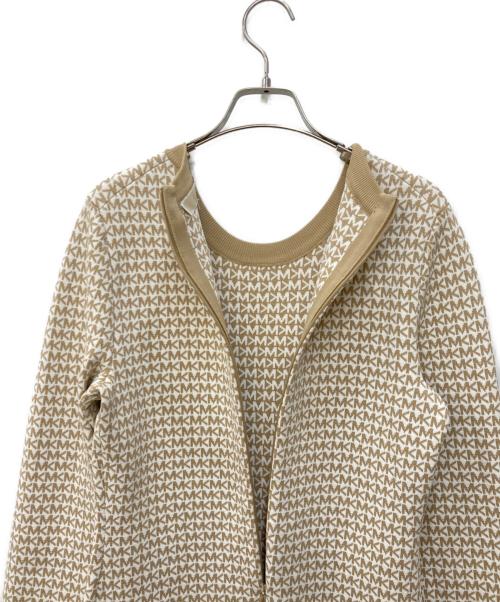 MICHAEL KORS（マイケルコース）MICHAEL KORS (マイケルコース) 総柄モノグラムワンピース アイボリー サイズ:Ｍの古着・服飾アイテム