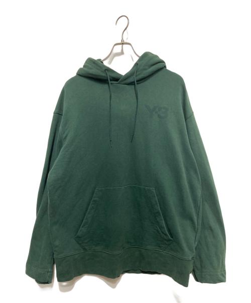 Y-3（ワイスリー）Y-3 (ワイスリー) CLASSIC CHEST LOGO HOODIE グリーン サイズ:Mの古着・服飾アイテム