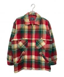 CHAPS RALPH LAUREN（チャップス ラルフローレン）の古着「ウール混チェックジャケット」｜レッド