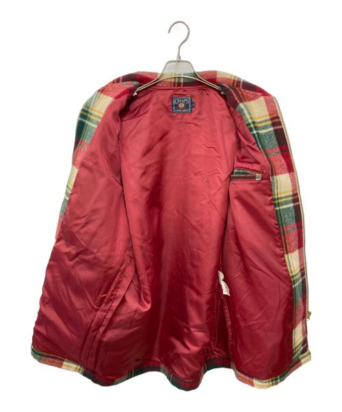 CHAPS RALPH LAUREN（チャップス ラルフローレン）CHAPS RALPH LAUREN (チャップス ラルフローレン) ウール混チェックジャケット レッド サイズ:Ⅼの古着・服飾アイテム