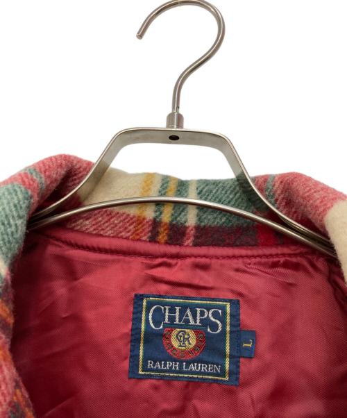 CHAPS RALPH LAUREN（チャップス ラルフローレン）CHAPS RALPH LAUREN (チャップス ラルフローレン) ウール混チェックジャケット レッド サイズ:Ⅼの古着・服飾アイテム
