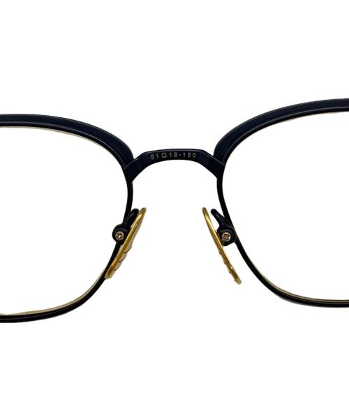 Thom Browne（トムブラウン）Thom Browne (トムブラウン) サングラス ネイビー×イエロー サイズ:51□19-150の古着・服飾アイテム