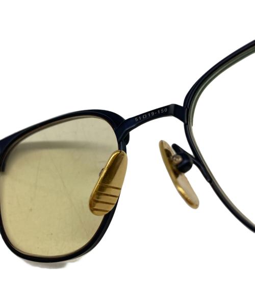 Thom Browne（トムブラウン）Thom Browne (トムブラウン) サングラス ネイビー×イエロー サイズ:51□19-150の古着・服飾アイテム
