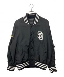 WIND AND SEA×MLB（ウィンダンシー×エムエルビー）の古着「Satin Blouson」｜ブラック