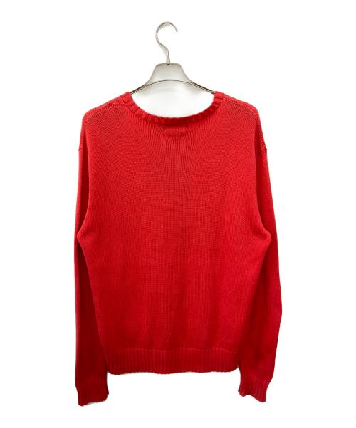 POLO RALPH LAUREN（ポロ・ラルフローレン）POLO RALPH LAUREN (ポロ・ラルフローレン) コットンニット レッド サイズ:Ⅼの古着・服飾アイテム