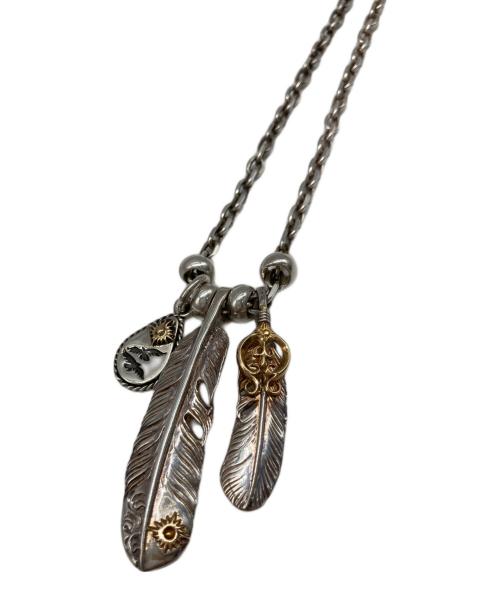 ARIZONA FREEDOM（アリゾナ フリーダム）ARIZONA FREEDOM (アリゾナ フリーダム) カスタムトリプルフェザーネックレス シルバーの古着・服飾アイテム