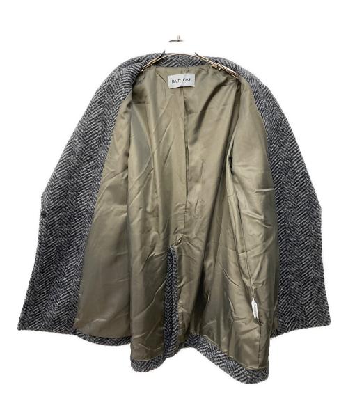 BABYLONE（バビロン）BABYLONE (バビロン) ヘリンボーンミドルコート グレー サイズ:FREEの古着・服飾アイテム