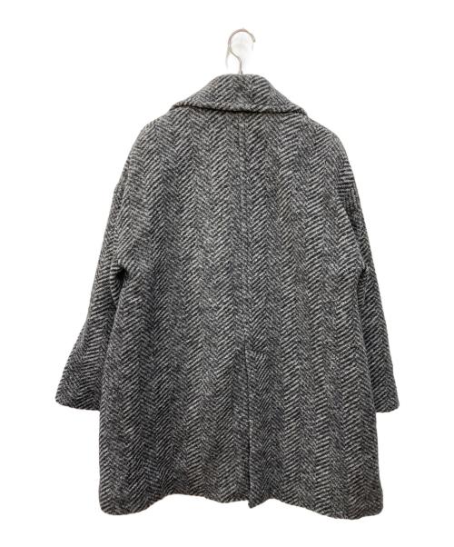 BABYLONE（バビロン）BABYLONE (バビロン) ヘリンボーンミドルコート グレー サイズ:FREEの古着・服飾アイテム