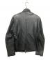 BURBERRY BLACK LABEL (バーバリーブラックレーベル) シープレザーシングルレザージャケット ブラック サイズ:M：18000円