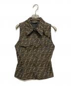 FENDIフェンディ）の古着「ズッカ柄ベスト」｜ブラウン