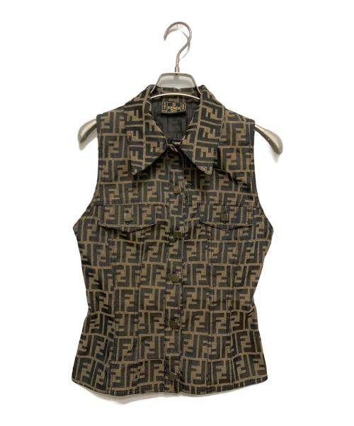 FENDI（フェンディ）FENDI (フェンディ) ズッカ柄ベスト ブラウン サイズ:40の古着・服飾アイテム