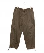 CUP AND CONEカップアンドコーン）の古着「Cotton Twill Baggy Pantsコットン ツイル バギー パンツ」｜グリーン