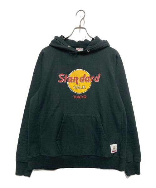 STANDARD CALIFORNIA（スタンダードカリフォルニア）STANDARD CALIFORNIA (スタンダードカリフォルニア) HEAVYWEIGHT H.R.C LOGO HOOD SWEAT ブラック サイズ:Lの古着・服飾アイテム