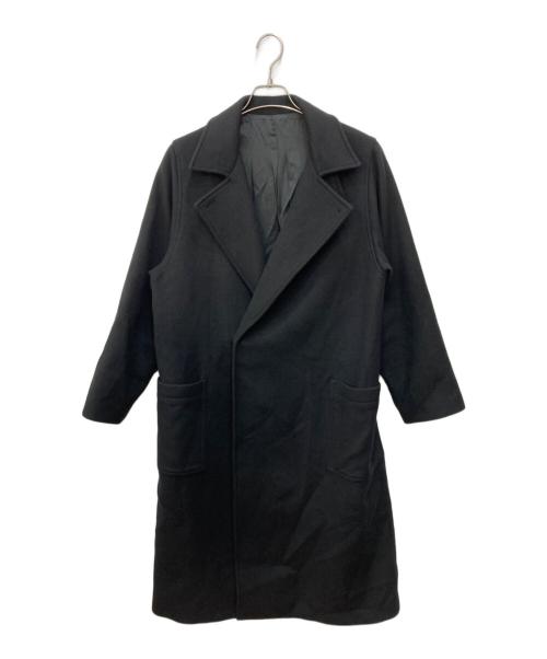 Lui's（ルイス）Lui's (ルイス) メルトンオーバーコート ブラック サイズ:Sの古着・服飾アイテム
