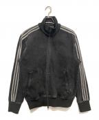 adidasアディダス）の古着「アディカラー デニム ファイヤーバード トラックトップ」｜ブラック