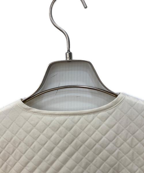 YORI（ヨリ）YORI (ヨリ) 襟付きキルト柄ジャガードブラウス アイボリー サイズ:Sの古着・服飾アイテム