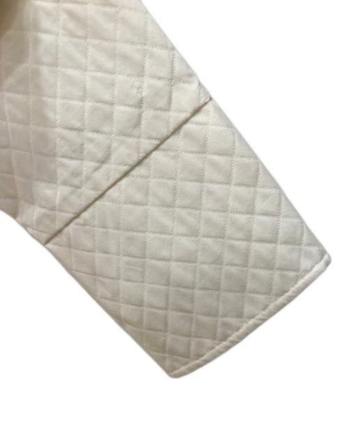 YORI（ヨリ）YORI (ヨリ) 襟付きキルト柄ジャガードブラウス アイボリー サイズ:Sの古着・服飾アイテム