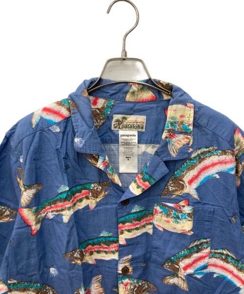 Patagonia（パタゴニア）Patagonia (パタゴニア) アロハシャツ ブルー サイズ:Mの古着・服飾アイテム
