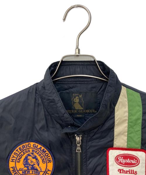 Hysteric Glamour（ヒステリックグラマー）Hysteric Glamour (ヒステリックグラマー) プリマロフトレーシングジャケット ブラック サイズ:Sの古着・服飾アイテム