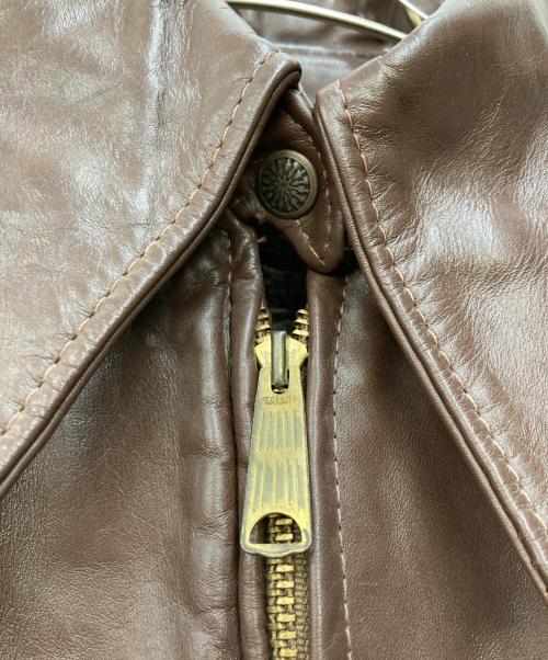 BROOKS（ブルックス）brooks (ブルックス) レザージャケット ブラウン サイズ:36の古着・服飾アイテム