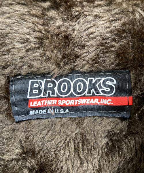 BROOKS（ブルックス）brooks (ブルックス) レザージャケット ブラウン サイズ:36の古着・服飾アイテム