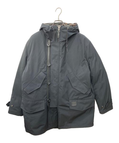 COACH（コーチ）COACH (コーチ) ダウンライナー付3WAYミリタリーコート ブラック サイズ:Lの古着・服飾アイテム