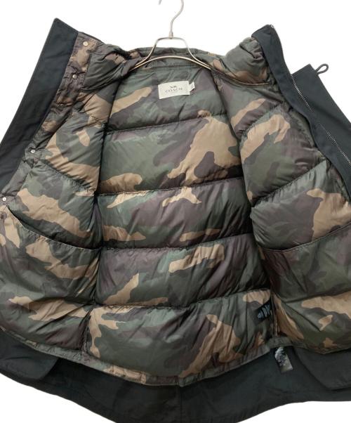 COACH（コーチ）COACH (コーチ) ダウンライナー付3WAYミリタリーコート ブラック サイズ:Lの古着・服飾アイテム